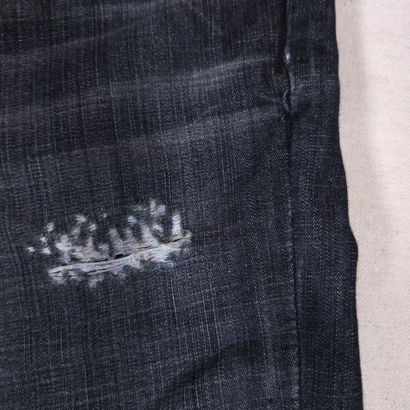 Big Star Blue Jeans Mens 38L Pioneer Boot Distressed Arcuates Stitching USA - Picture 10 of 16